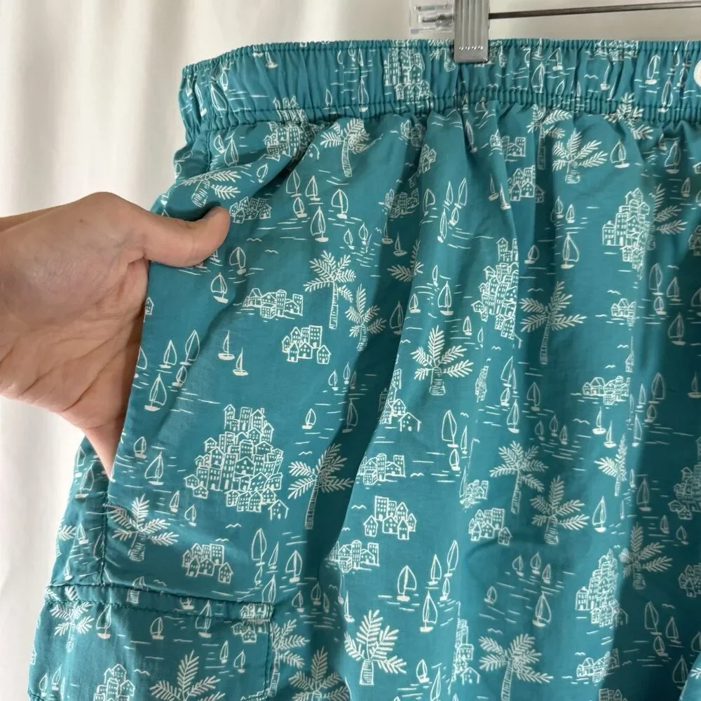 Tommy Bahama Relax Swim Trunks Men's 3XB Blue Hawaiian Mesh Lined Pockets